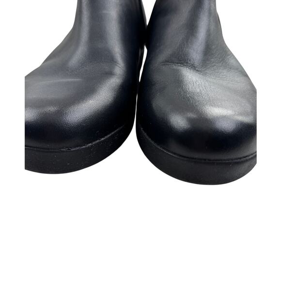 FitFlop Sumi Black Leather Classic Chic Comfort Ankle Booties Women's Size 11 - Picture 3 of 9